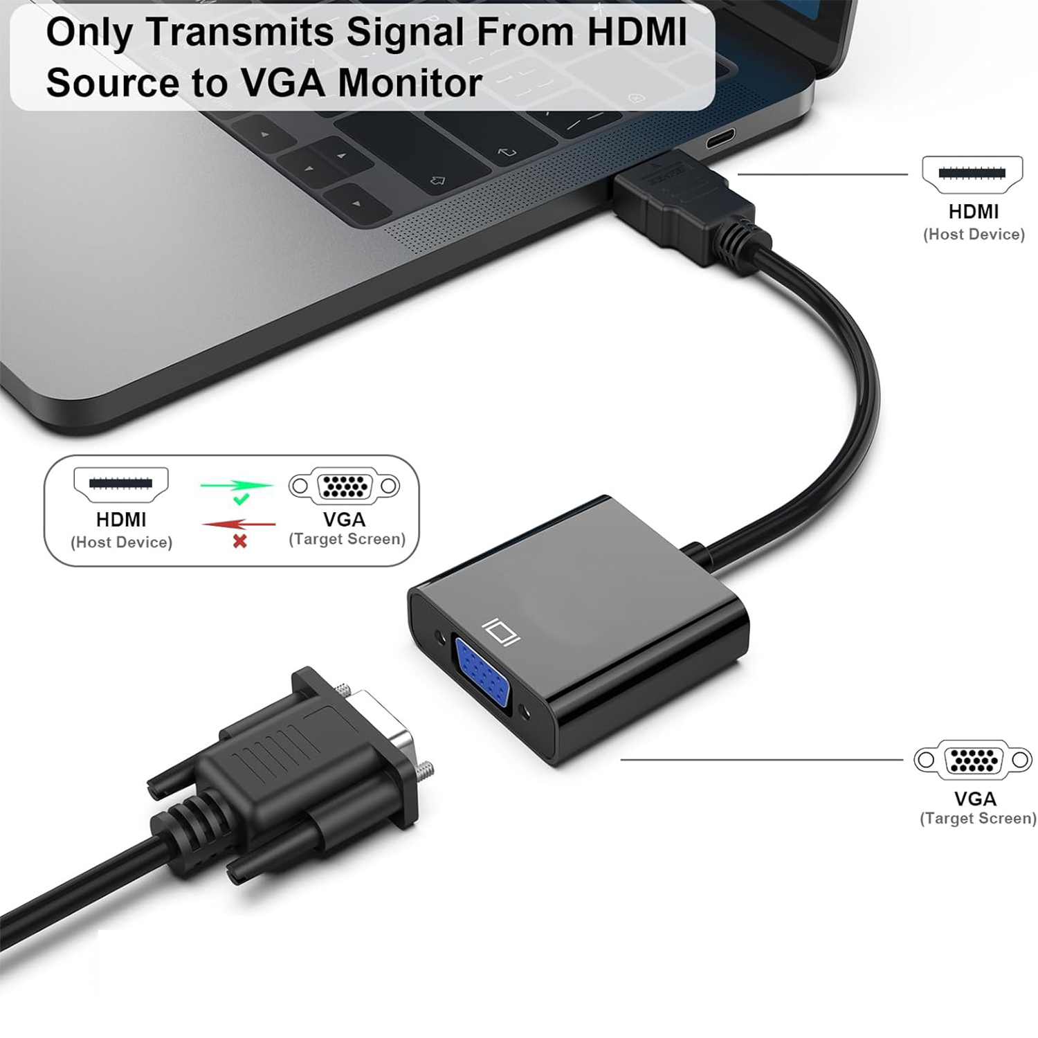 hdmi to vga adapter cable for tv monitor
