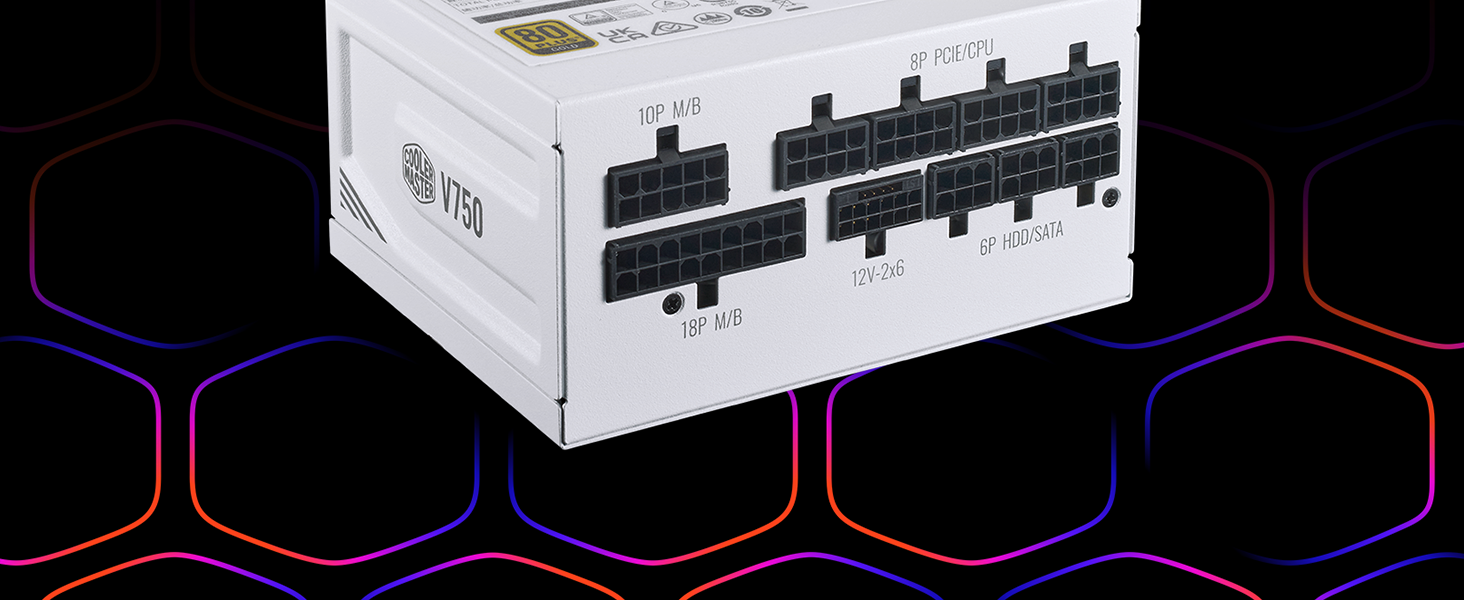 Cooler Master V750 SFX Gold 750W Fully Modular Power Supply White