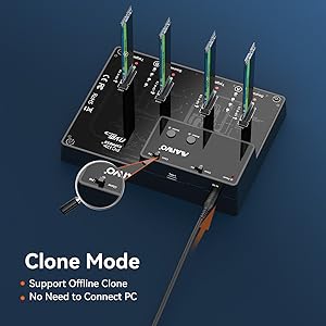 Offline Clone Support offline clone for 2 groups SSDs at the same time.  DO NOT SUPPORT 1-to-3 CLONE