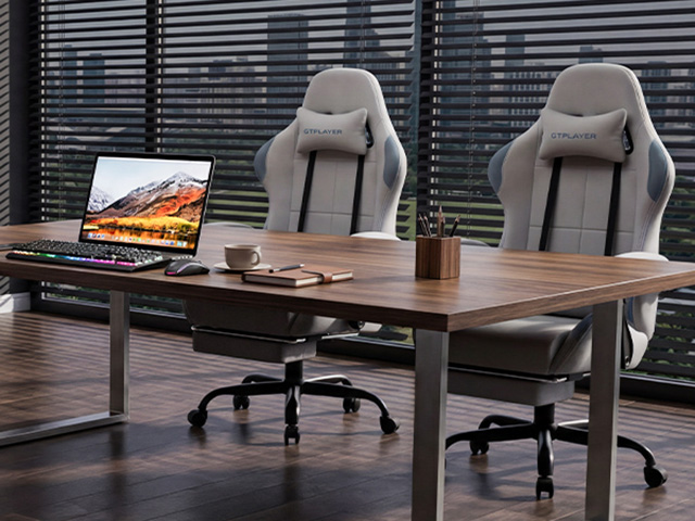 Gaming Chair Fabric with Pocket Spring Cushion,Computer Office Chair with Lumbar Support for Adults