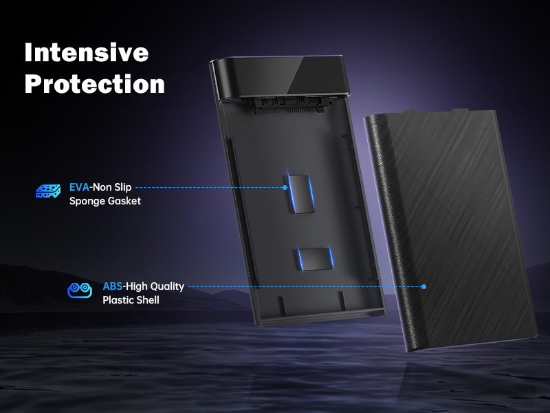 Sponge Pad Protection  Foam cushion is designed for 7mm thin SSD/HDD, providing support to ensure th