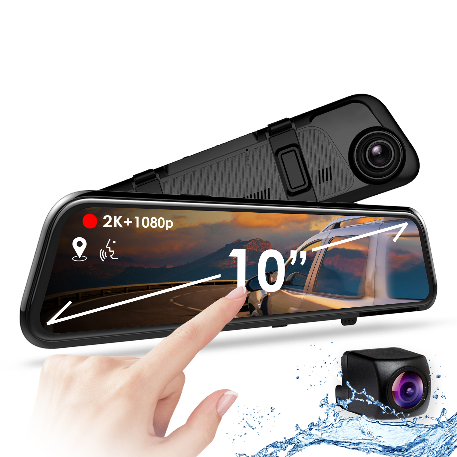 Rexing M2 2K Front and Rear Mirror Dash Cam with Smart BSD ADAS GPS Black  M2-BBY - Best Buy