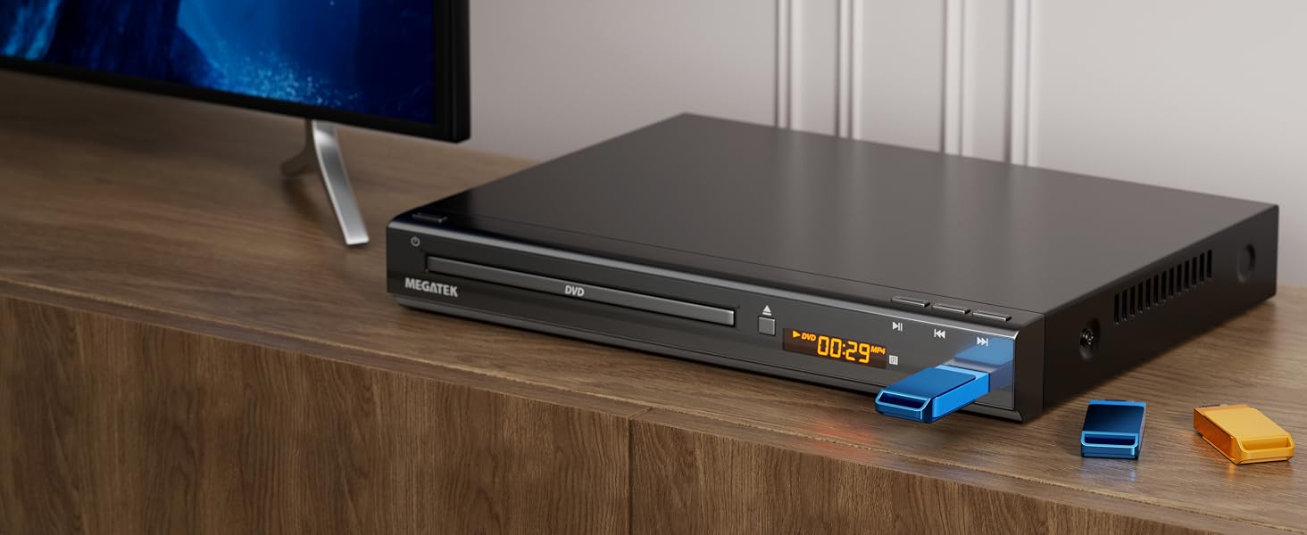 MEGATEK DP-260M55HD Region-Free HDMI DVD Player for TV