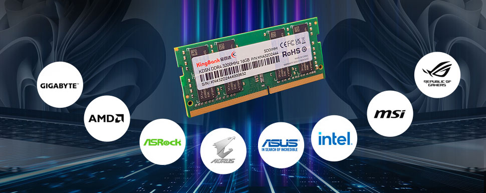 Kingbank 16GB or 32GB 260-Pin DDR4 SO-DIMM DDR4 3200 (PC4 25600) Laptop Memory