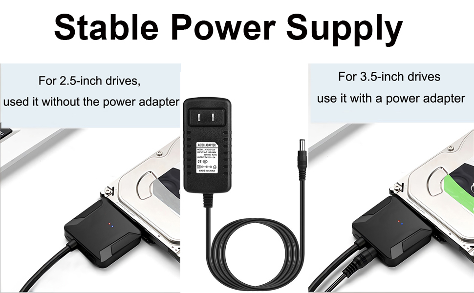 12V 2A Power Adapter Included
