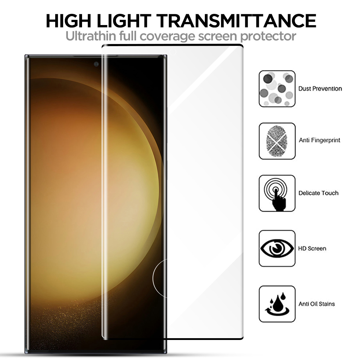 Samsung Galaxy S23 Ultra Tempered Glass Screen Protector