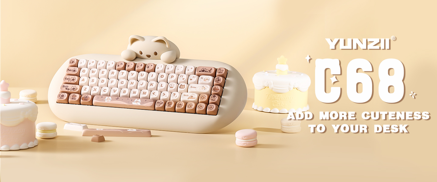 C68 Mechanical Keyboard - Coffee