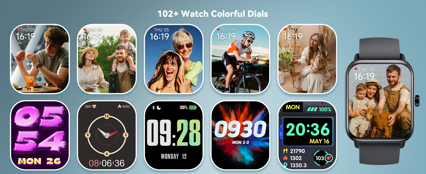 1.8 Inches Bluetooth Smart Watch for Women with Alexa Voice