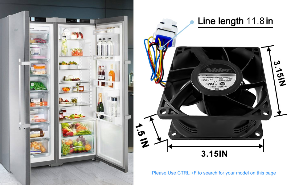 he refrigerator evaporator fan motor