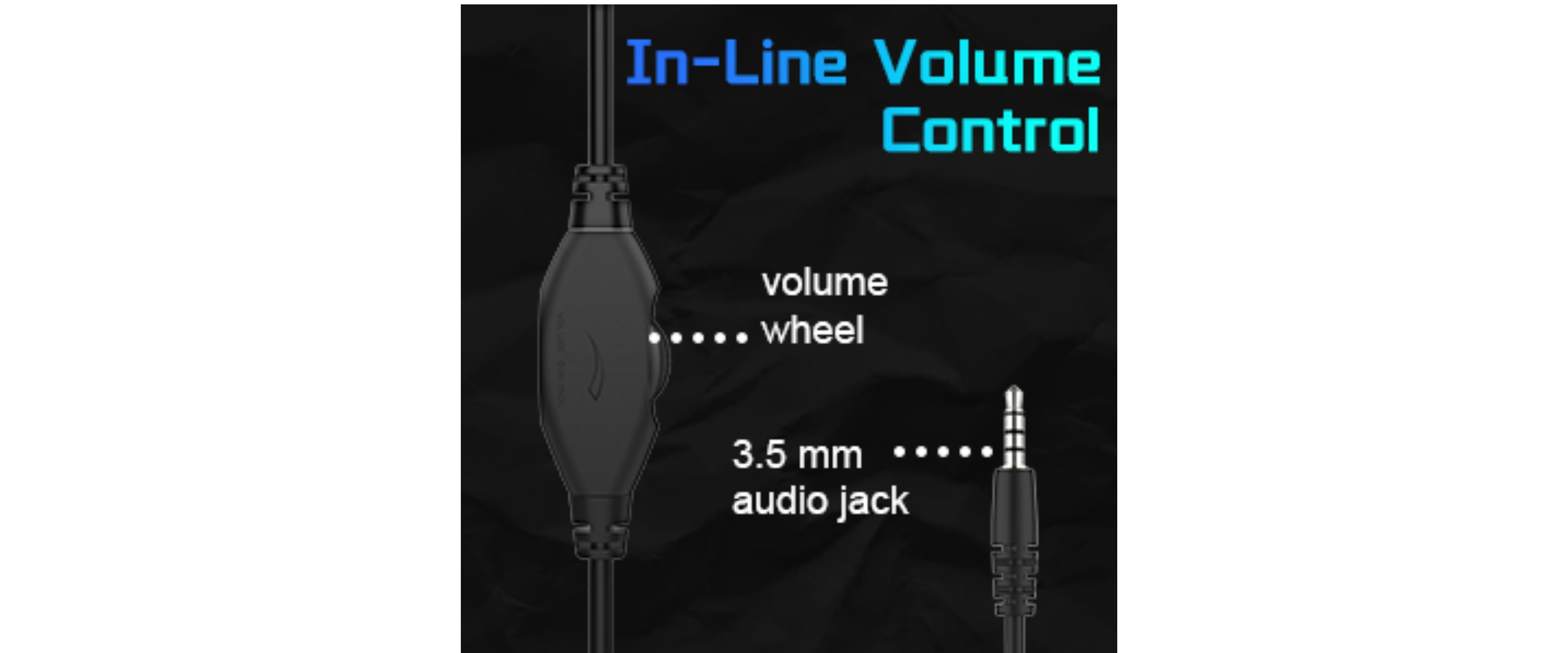 Anivia A9 headphone, in-line volume control, 3.5mm audio jack, wired headset