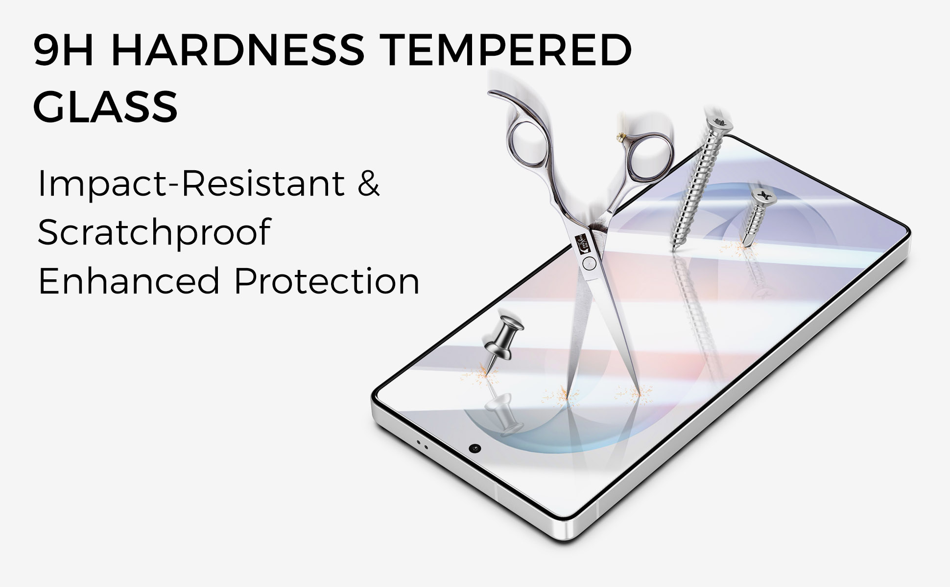 9H Hardness Tempered Glass, Scratch & Shock Resistant