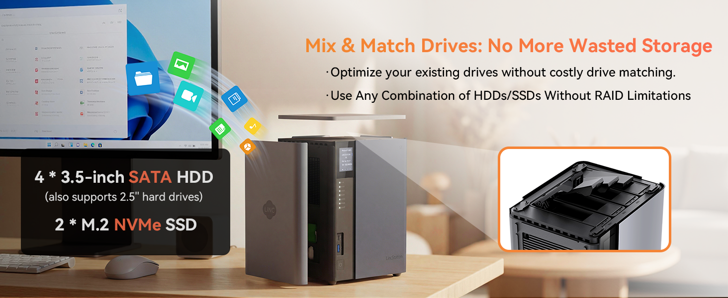 6-Bay Hybrid Storage