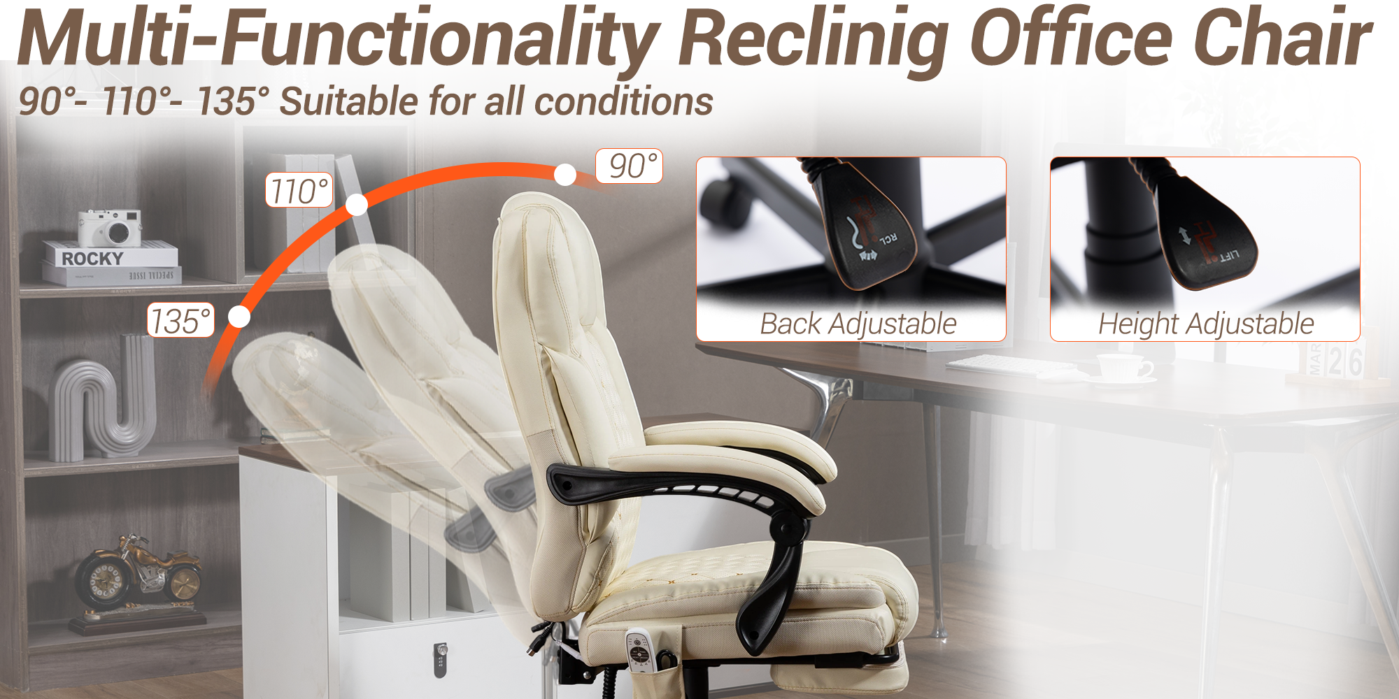Multi-Functionality Reclinig Office Chair