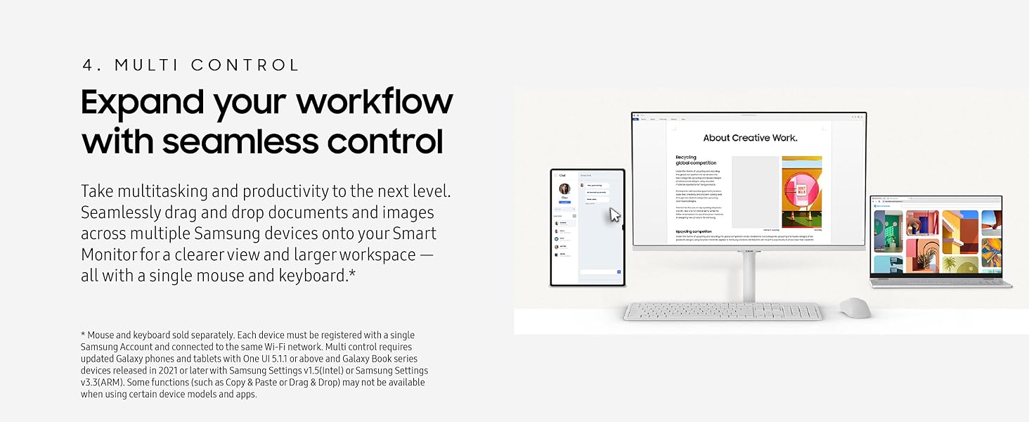 SAMSUNG Movingstyle M7 Smart Monitor with Adjustable Rolling Stand