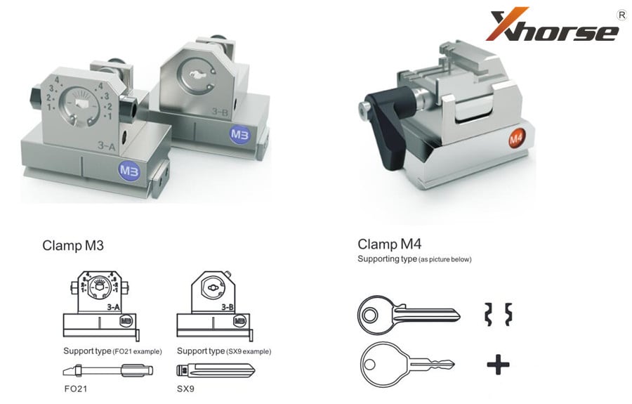 Xhorse Dolphin XP-005 Clamp: