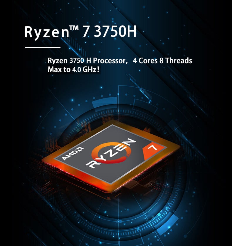 GenMachine Mini PC AMD Ryzen 7 3750H,16GB RAM 512GB M.2 NVMe SSD,AMD Radeon  RX Vega 10 Graphics,2 x 4K Output,1 x HDMI Ports,1 x DP Ports,4 x USB  3.0,Wifi5,Bluetooth4.2,Windows 11 Pro Desktop