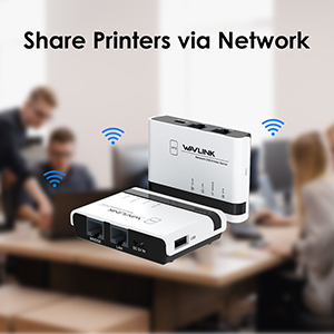 WAVLINK Print Server – USB WiFi To Ethernet Adapter – 100Mbps LAN With Bridge Mode