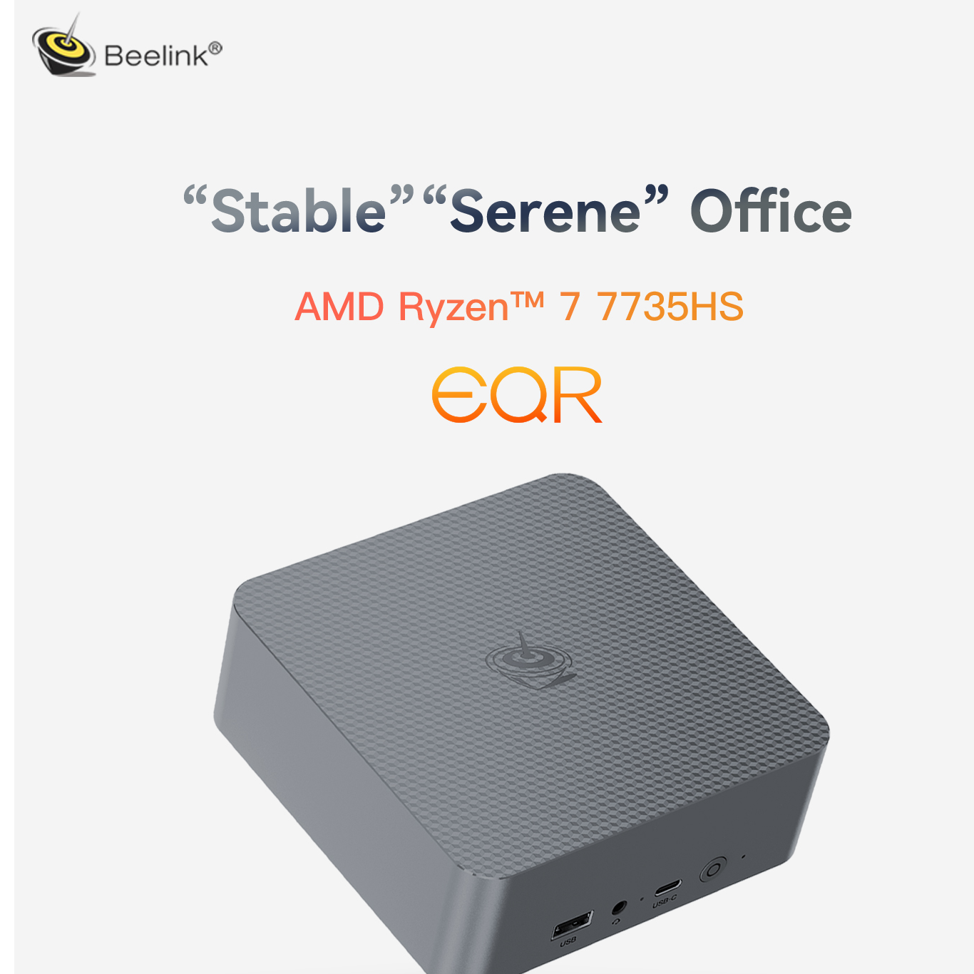 Beelink EQR6 ミニPC Ryzen7 7735HS 1TB Beelink EQR6 Mini Desktop PC with AMD Ryzen 5 6600U 6C/12T