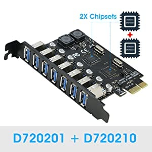 pcie to usb 3.0 adapter card 7 port