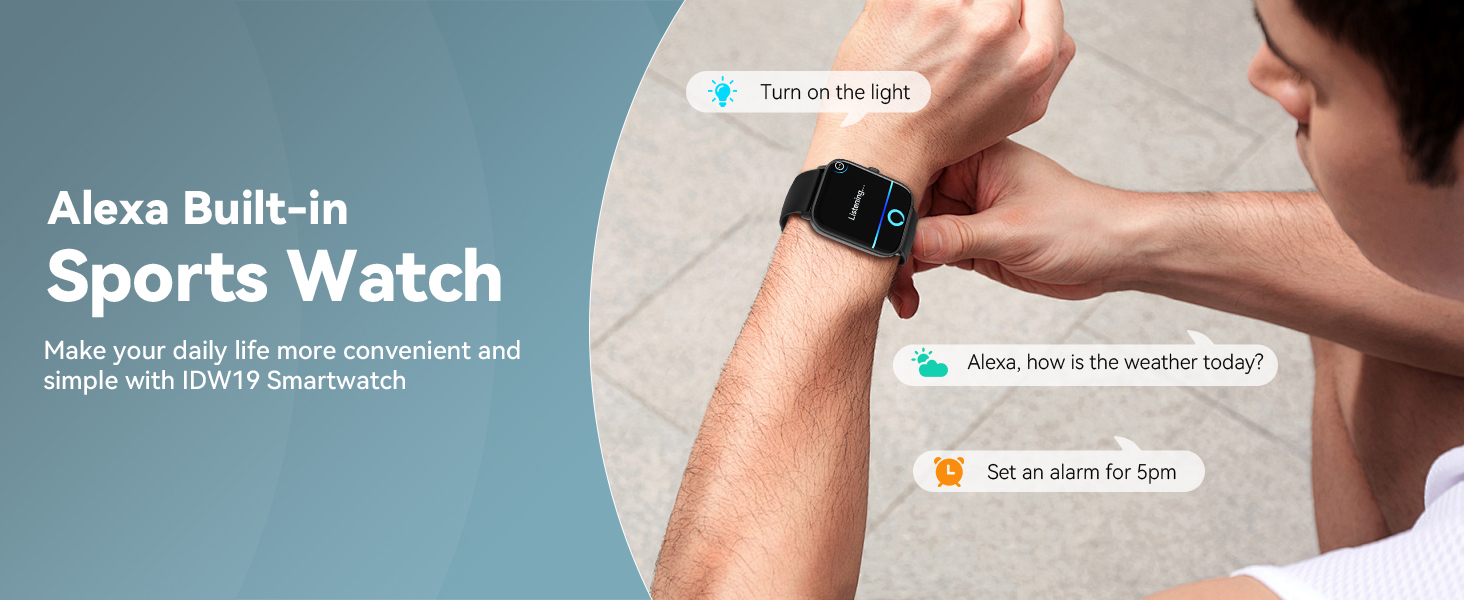 1.8 Inches Bluetooth Smart Watch for Women with Alexa Voice