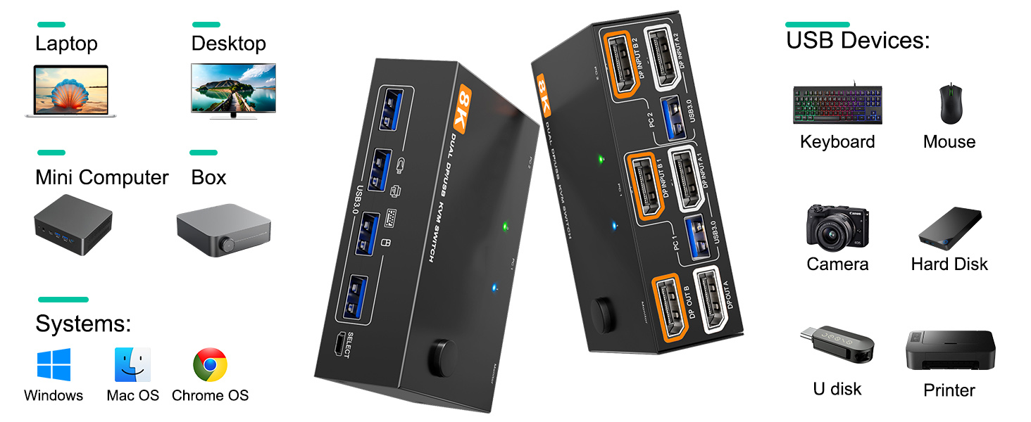 2 Display Model for the Dual Monitor KVM