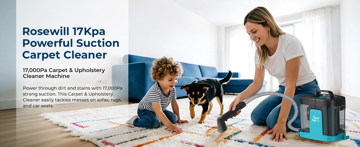 Rosewill Multi-Purpose Portable Carpet and Upholstery Spot Cleaner - Teal