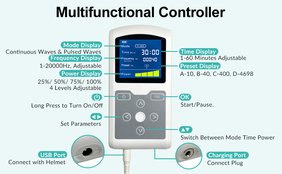 LED Helmet Multifunctional Controller