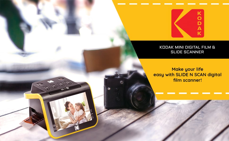 KODAK Slide N SCAN Film and Slide Scanner with Large 5 LCD Screen, Convert  Color & B&W Negatives & Slides 35mm, 126, 110 Film Negatives & Slides to  High Resolution 22MP JPEG
