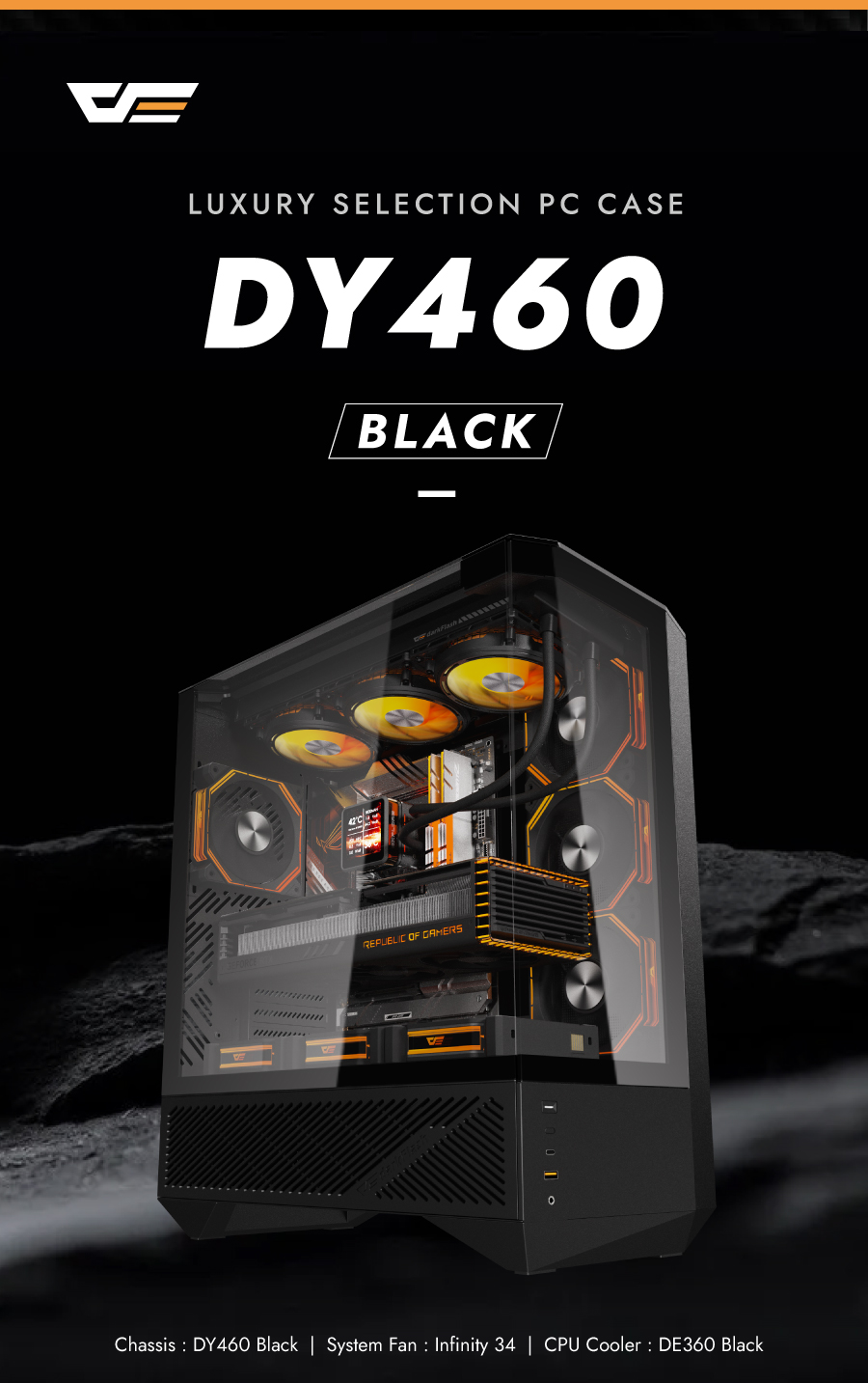 darkFlash DY460 ATX PC Case