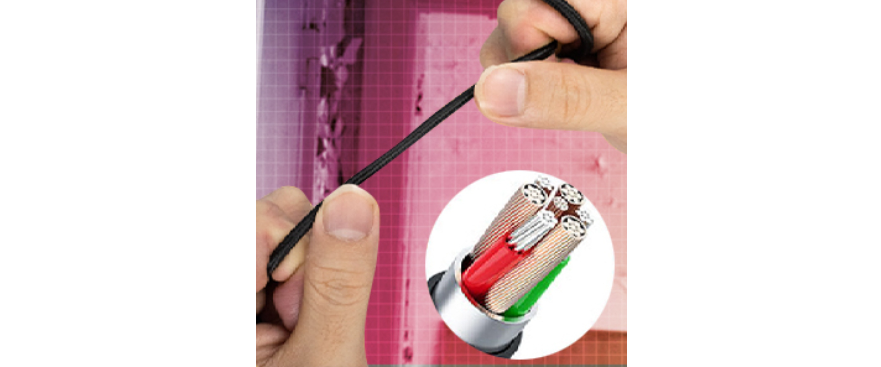 INMISS MH601X, Reinforced Braided Cable
