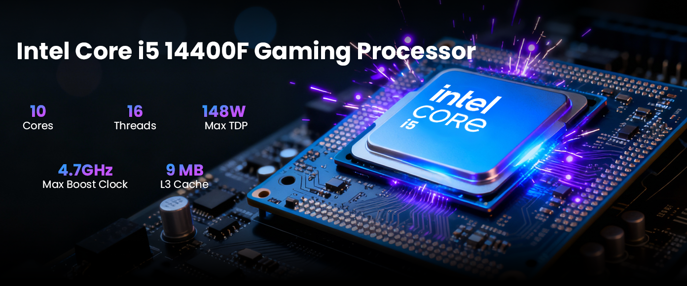 Intel Core i5 14400F Gaming Processor features