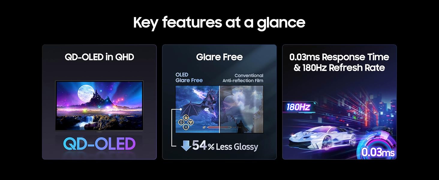 Samsung Odyssey OLED G5 (G50SF) QHD & QD-OLED Gaming Monitor