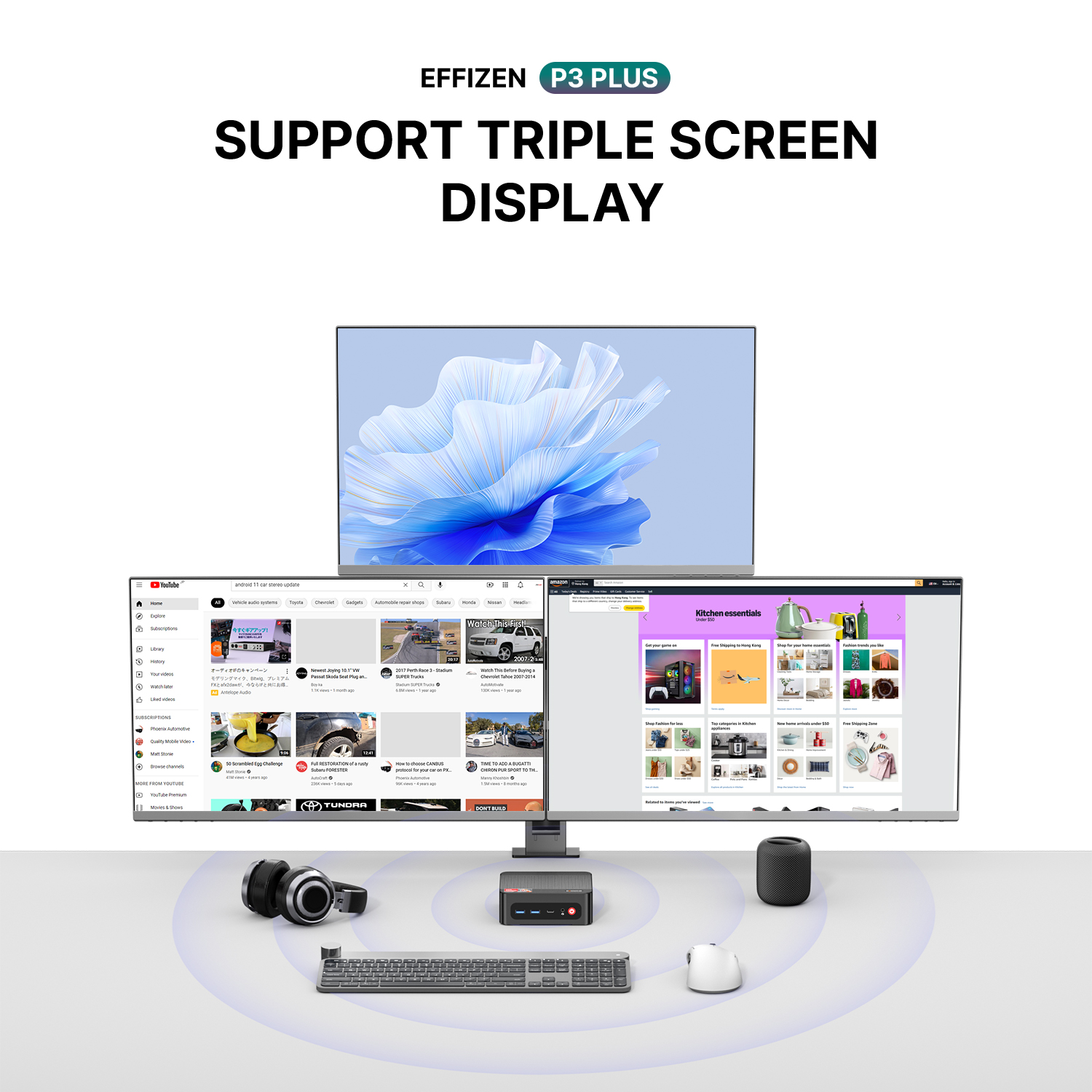 SUPPORT TRIPLE SCREENDISPLAY