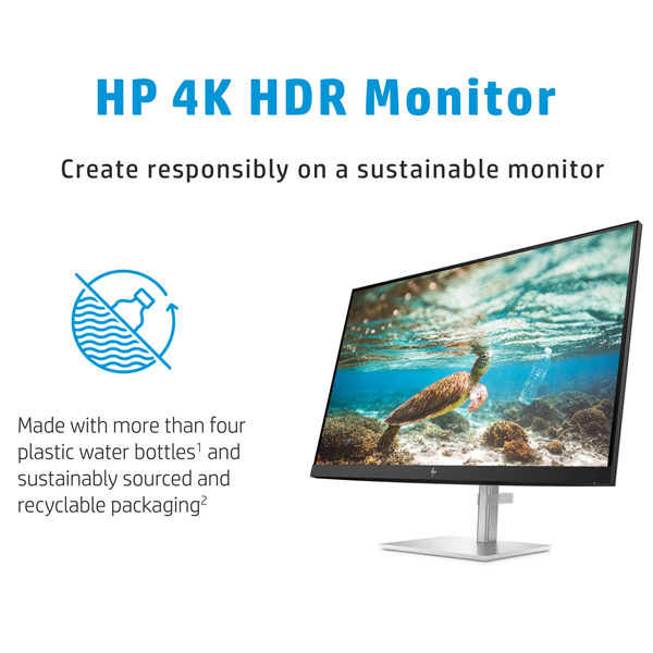 HP U32 4K HDR Monitor 368Y5AA#ABA Bundle with Docztorm Dock, 32