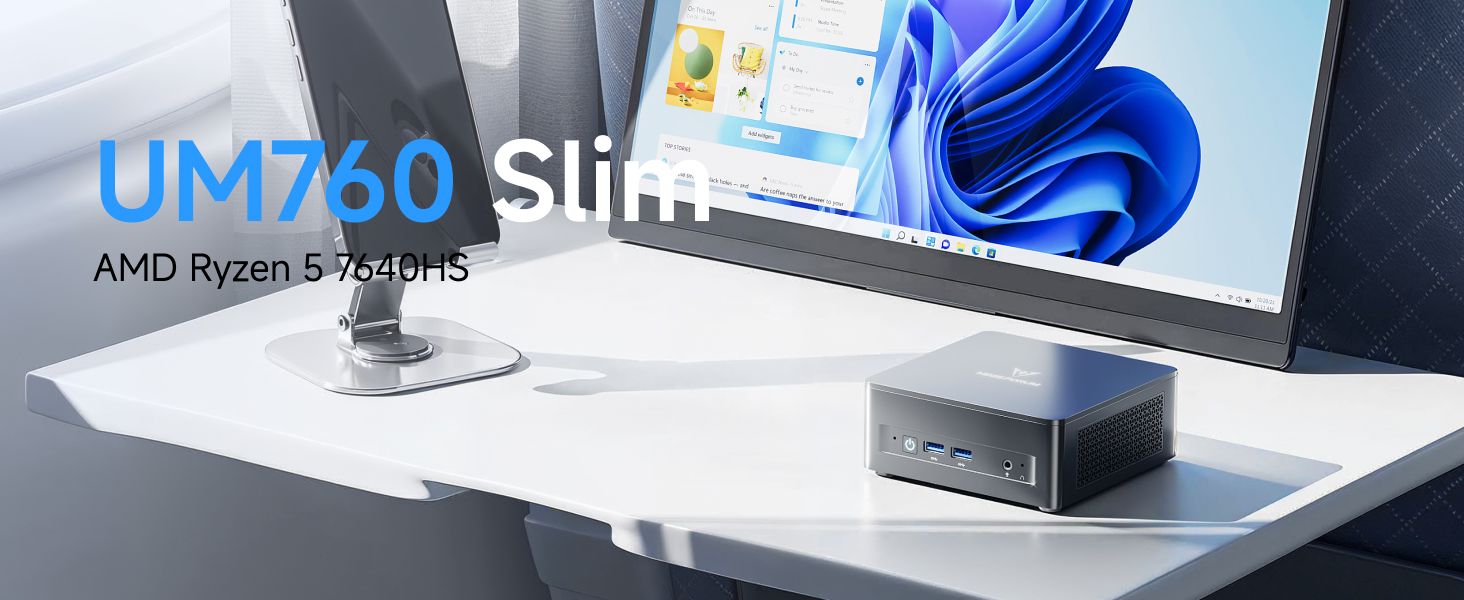 NeweggBusiness - MINISFORUM UM760 Slim Mini PC AMD Ryzen 5 NeweggBusiness - MINISFORUM UM760 Slim Mini PC AMD Ryzen 5