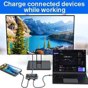 USB-C Switch,Bi-Directional USB C Switcher 2 in 1 Out/1 in 2 Out Type C KVM  Switch Supports 8K @60Hz,4K @120Hz Video / 10Gbps Data Transfer/ 100w Power  Delivery Compatible with Thunderbolt Device 