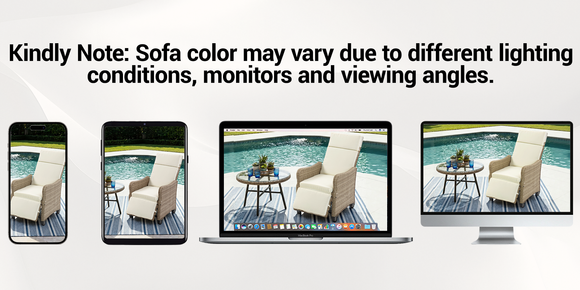 Kindly Note: Sofa color may vary due to different lightingconditions, monitors and viewing angles.