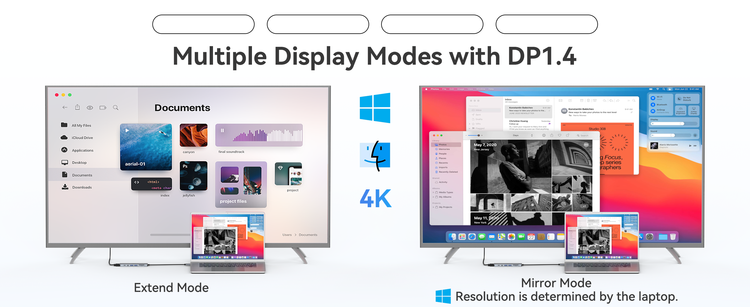Multiple Display Modes with DP1.4