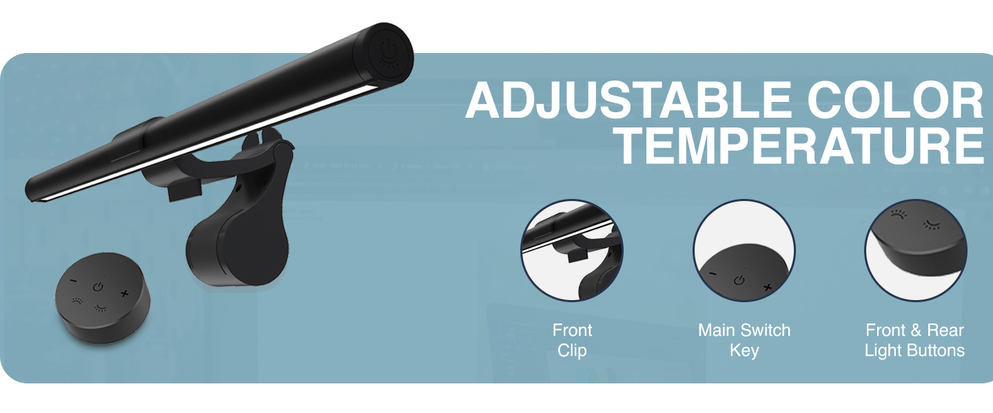 monitor light bar, screenbar lamp, adjustable monitor desk lamp, eye-friendly light