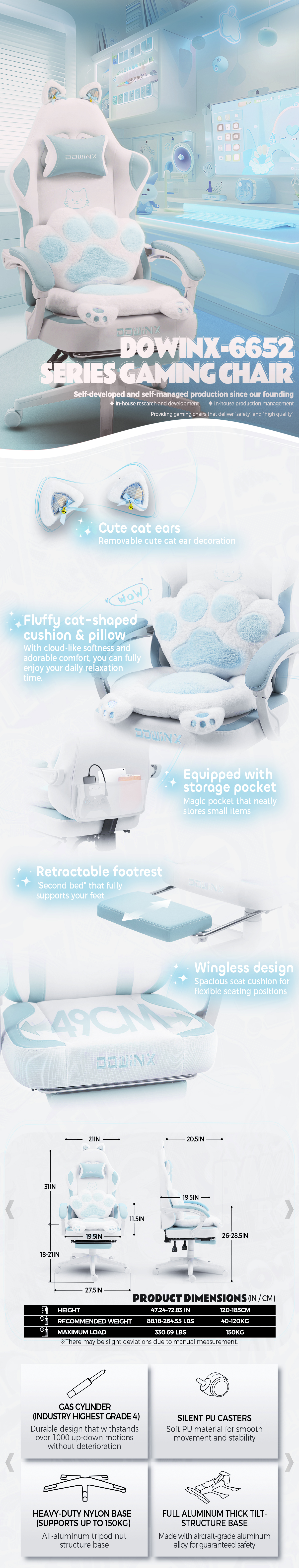 dowinx gaming chair cute