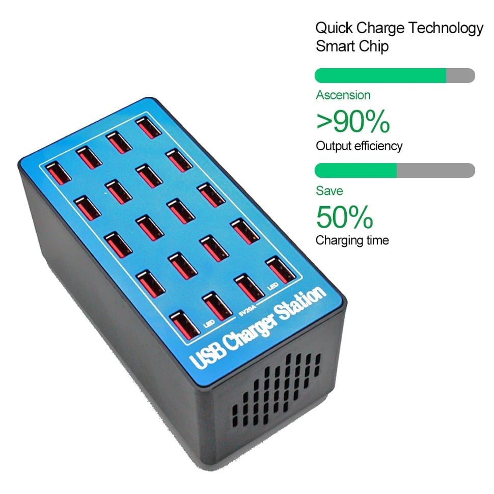 100W USB Fast Charging Station