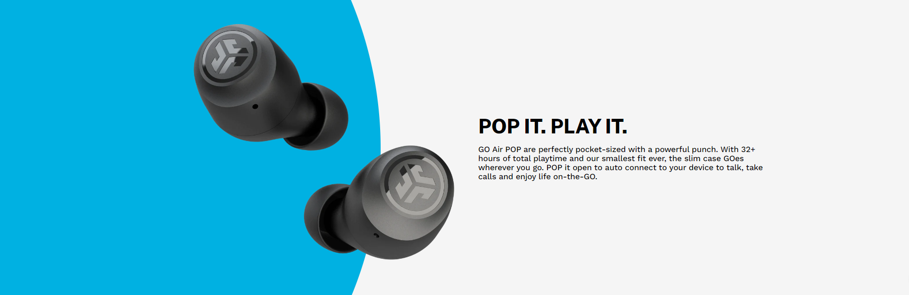 JLab Go Air Pop True Wireless Bluetooth Earbuds + Charging Case, Lilac,  Dual Connect, IPX4 Sweat Resistance, Bluetooth 5.1 Connection, 3 EQ Sound