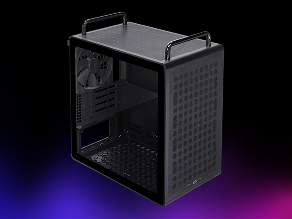 Cooler Master QUBE 340 Micro-ATX Compact -Tower PC Case  - Black