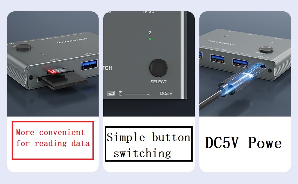 Ultra High Speed Data Transfer  USB 3.0 data transfer speed up to 5Gbps, which is more than 10 times