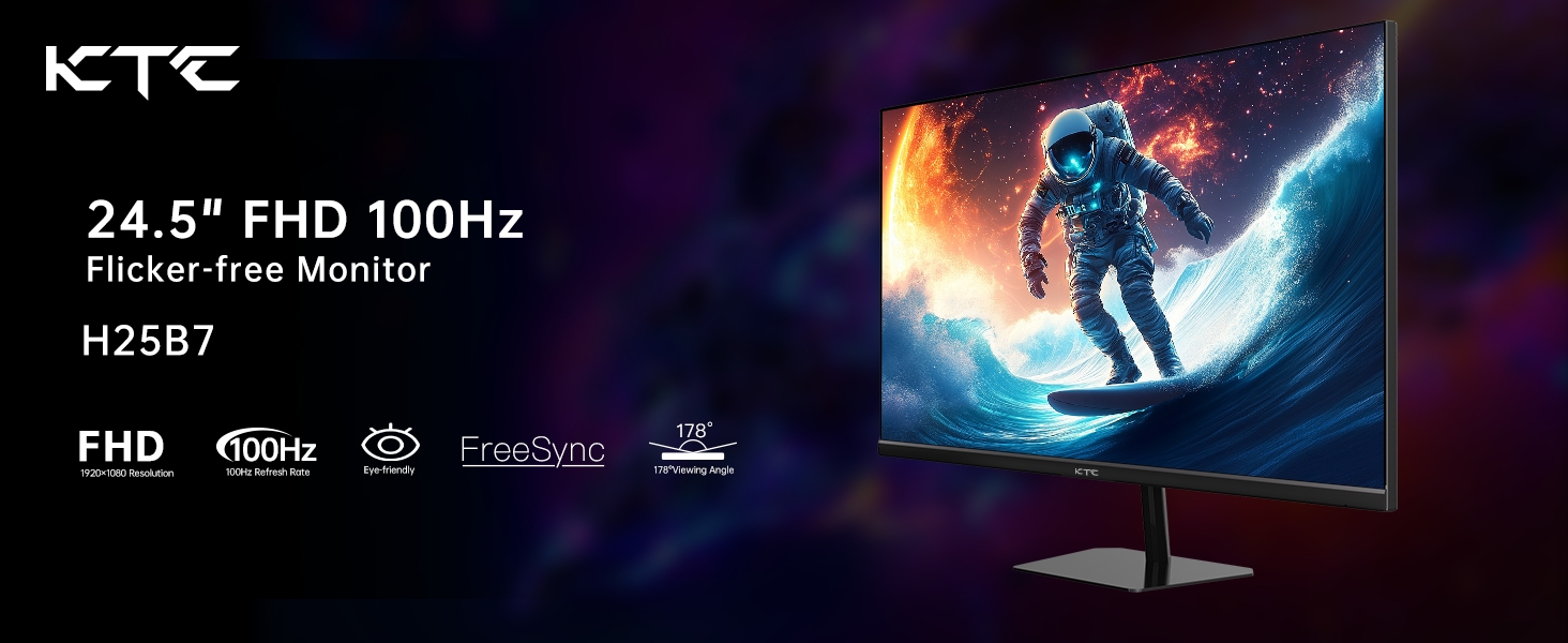 24.5" FHD 100Hz Flicker-free Monitor
