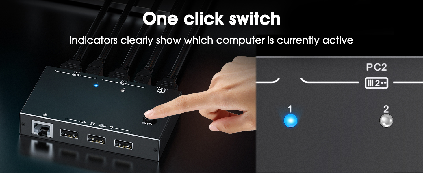 One click switching between 2 computers