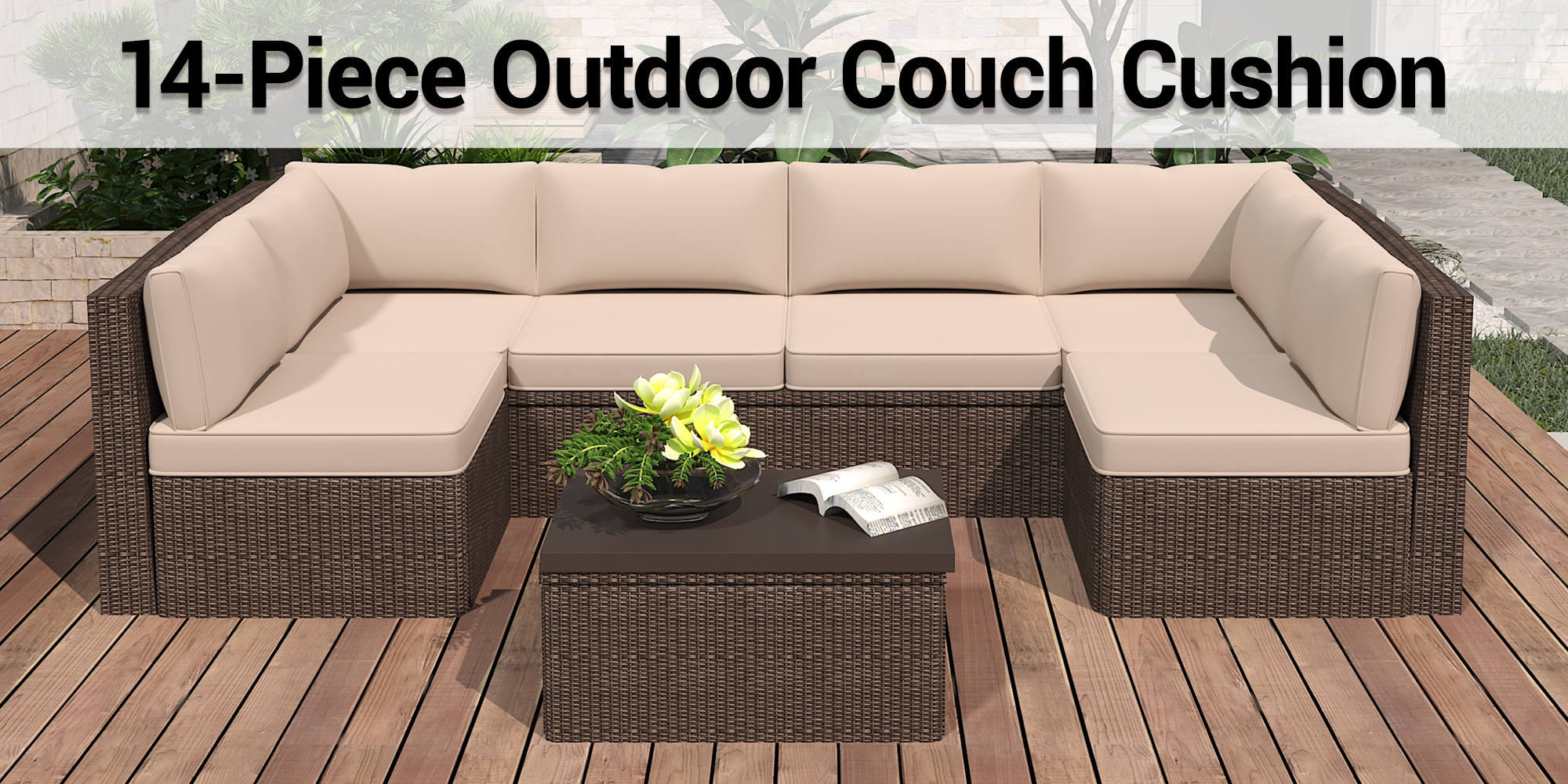 14-Piece Outdoor Couch Cushion