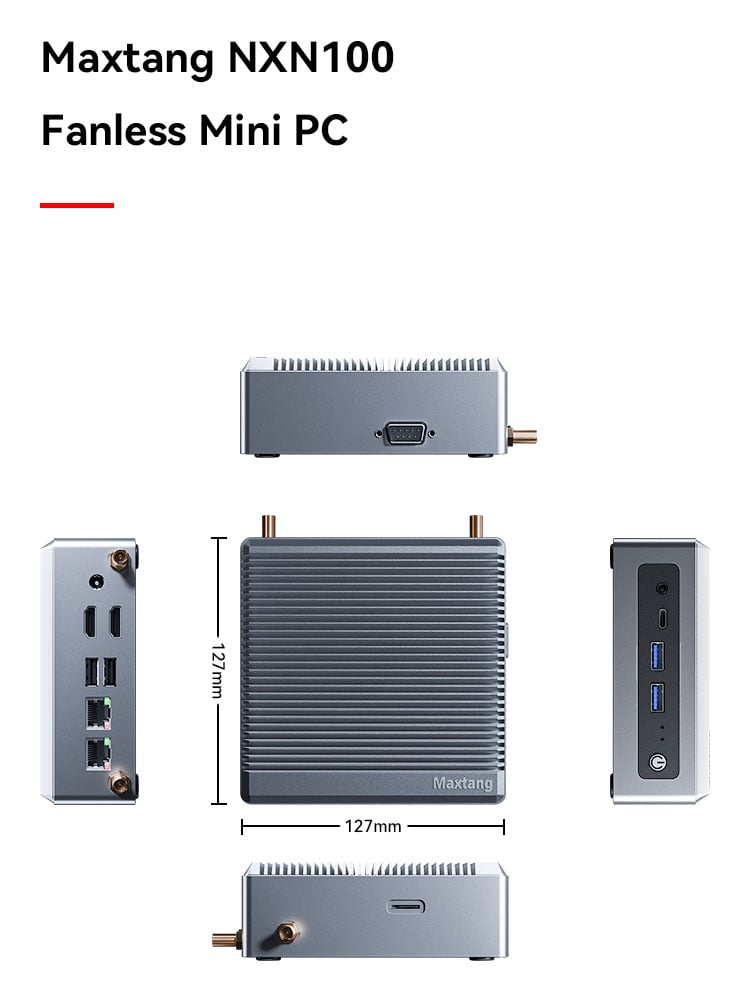 Maxtang N100 fanless Mini pc