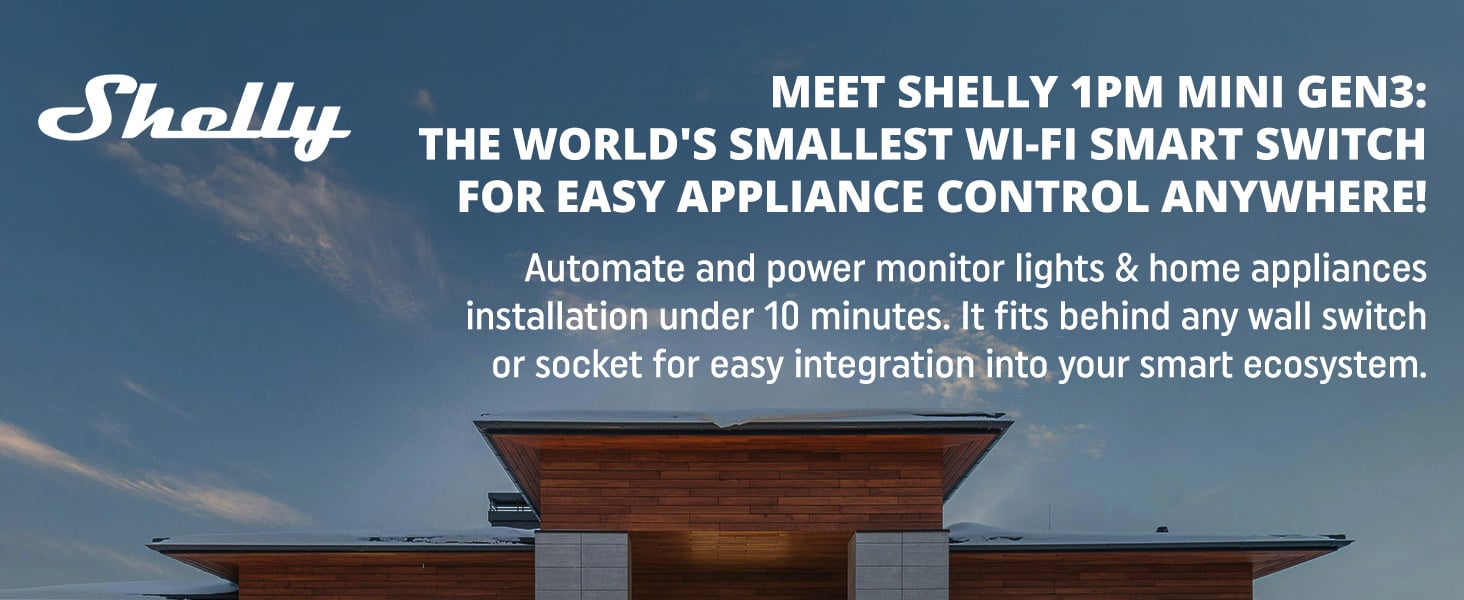 Shelly 1pm mini Gen3 - world's smallest wi-fi smart switch