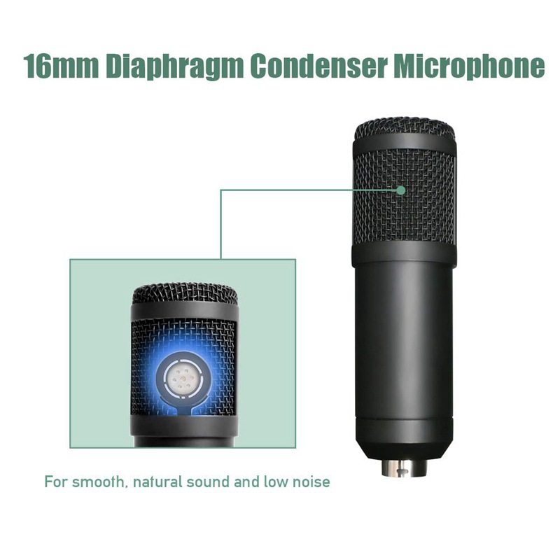 USB Streaming Podcast PC Microphone professional 192KHz/24Bit Studio Cardioid Condenser Mic Kit with